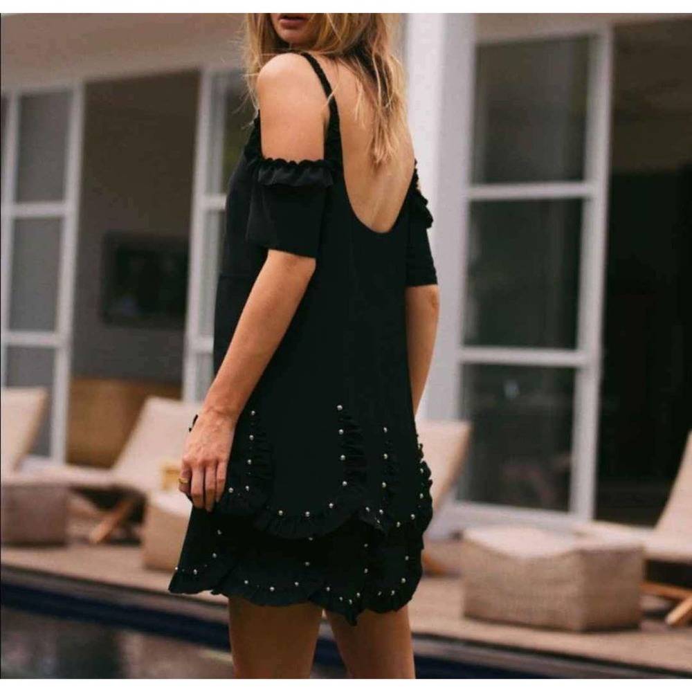 NWT the kooples cold shoulder black dress